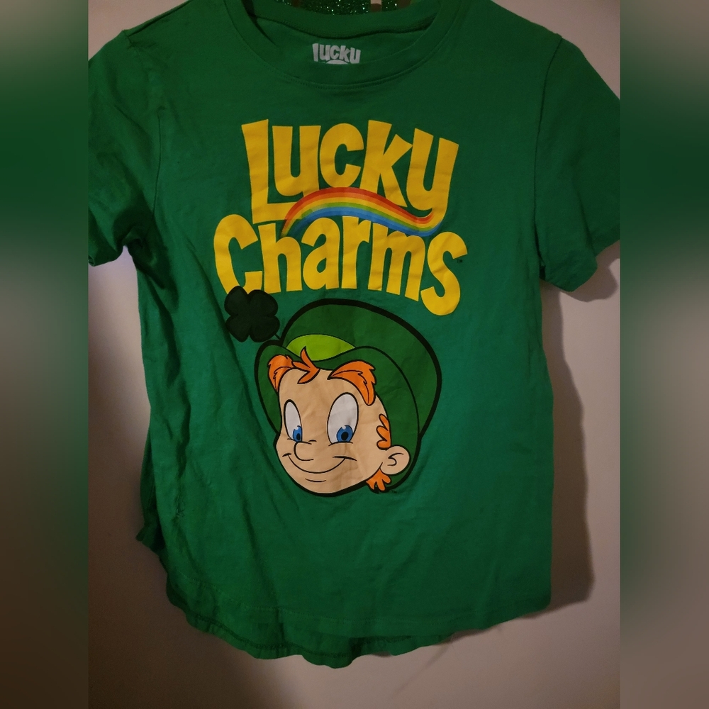 Lucky Charms Kids Green Graphic Tee